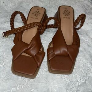 Sam & Libby Brown Braided Mules